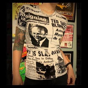 3 for $15 Bundle - All over Newsprint T-Shirt